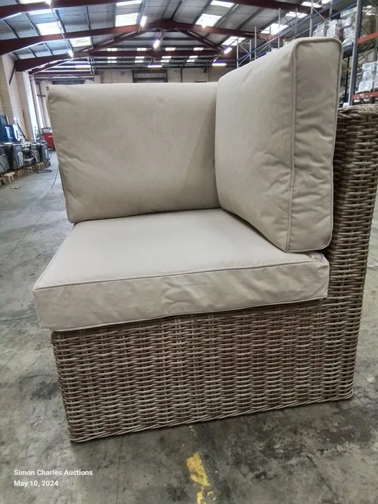 BOXED CORNER JOINING SOFA CHAIR - NATURAL