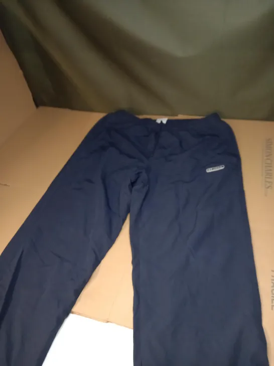 PAIR OF NAVY BLUE ADIDAS TRACKSUIT BOTTOMS SIZE UNSPECIFIED