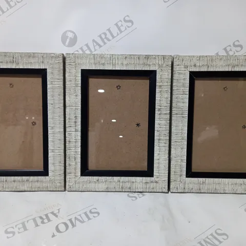SET OF 3 RAYA CARVED EFFECT PICTURE FRAMES