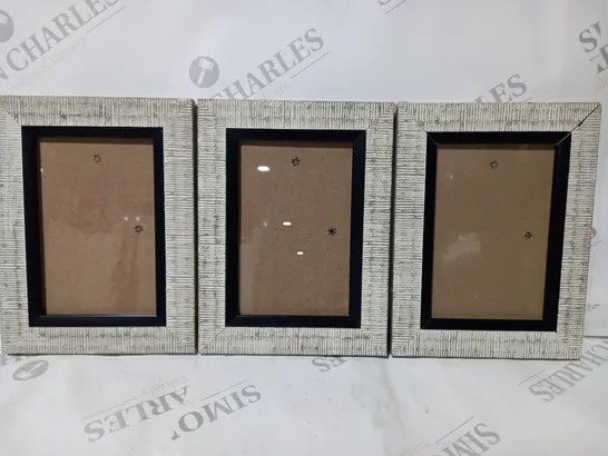 SET OF 3 RAYA CARVED EFFECT PICTURE FRAMES