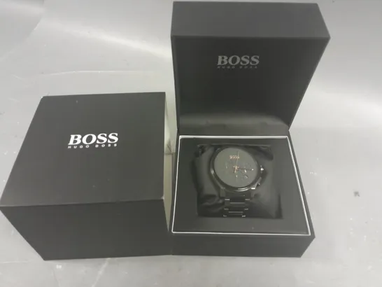 HUGO BOSS STAINLESS STEEL GREY FACED WATCH