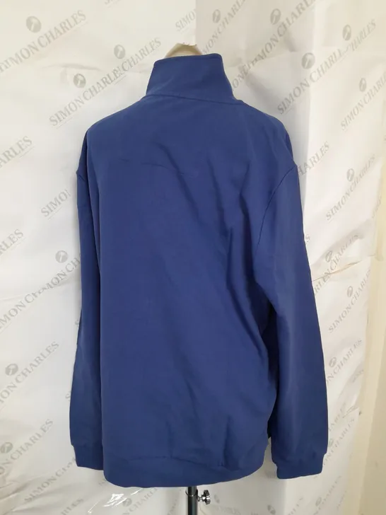 CREW CLOTHING COMPANY WLLACE HALF ZIP PULLOVER IN BLUE SIZE XL