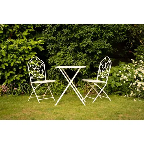 BOXED 2 METAL FOLDING CHAIRS - WHITE