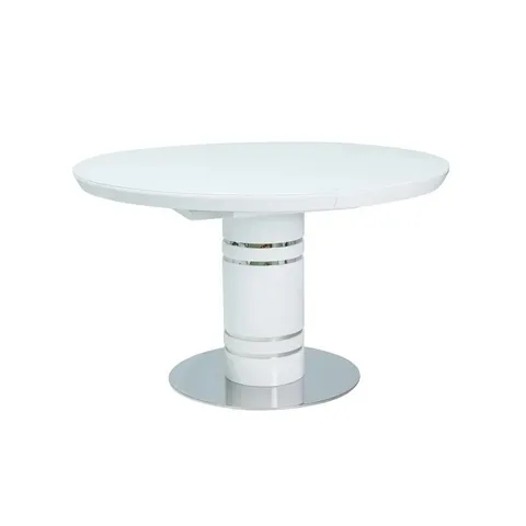 BOXED FINCHAMP EXTENDABLE DINING TABLE - WHITE HIGH GLOSS (3 BOXES)