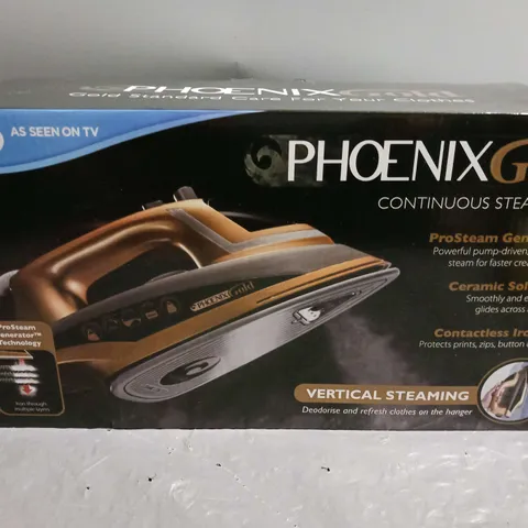 BOXED PHOENIX GOLD CONTINUOUS STEAM IRON