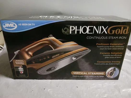 BOXED PHOENIX GOLD CONTINUOUS STEAM IRON