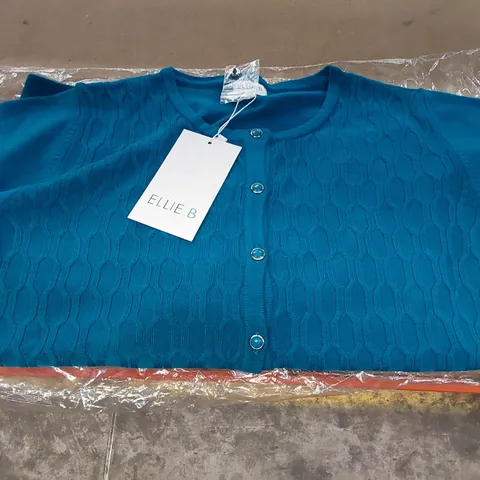 BAGGED ELLIE B TEAL STITCH CARDIGAN - L (1 ITEM)