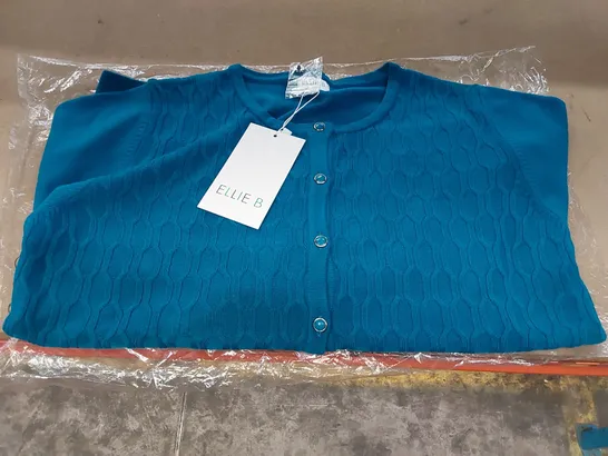 BAGGED ELLIE B TEAL STITCH CARDIGAN - L (1 ITEM)