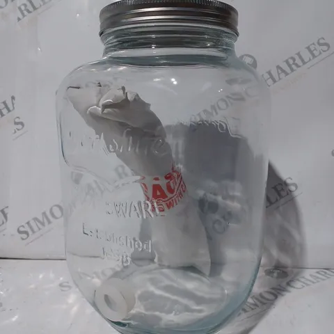 BOXED YORKSHIRE GLASSWARE DISPENSING JAR