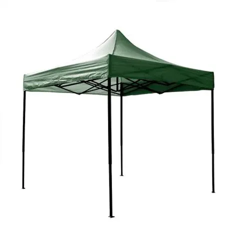 BOXED 3M X 3M STEEL POP UP GAZEBO - ROOF COLOUR GREEN 