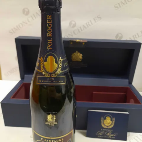 BOXED POL ROGER SIR WINSTON CHURCHILL CHAMPAGNE VINTAGE 2004 75CL BY APPOINTMENT TO H.M. QUEEN ELIZABETH II PURVEYORS OF CHAMPAGNE POL ROGER