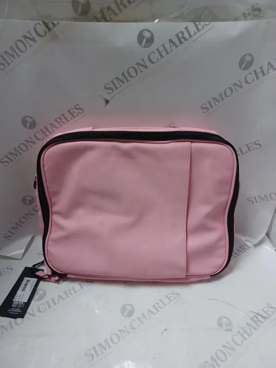 ANYTHING BUT ORDINARY SLIM CROSS BODY LAPTOP CARRY BAG IN PINK 