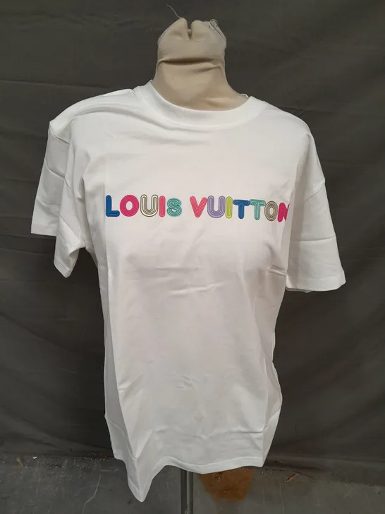 LOUIS VUITTON WHITE GRAPHIC T-SHIRT - XL