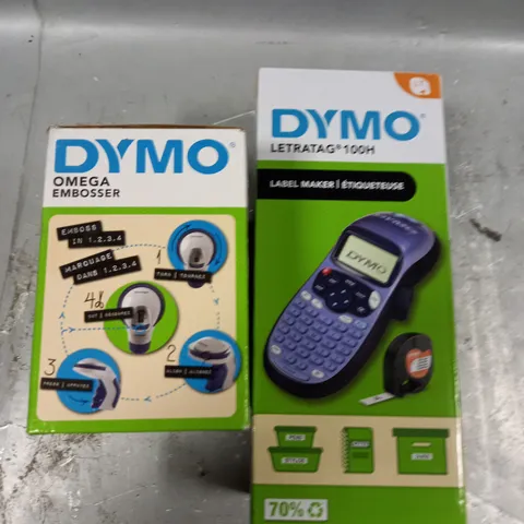 LOT OF 2 DYMO ITEMS INCLUDES OMEGA EMBOSSER AND LABEL MAKER