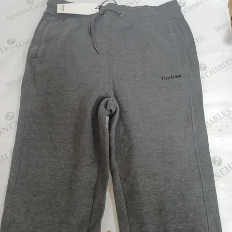 FIRETRAP LIGHT GREY JOGGING BOTTOM PANTS - LARGE