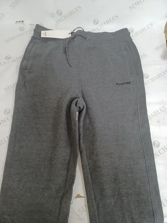 FIRETRAP LIGHT GREY JOGGING BOTTOM PANTS - LARGE