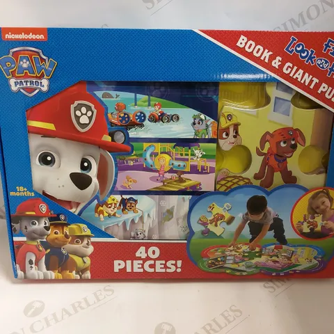 PAW PATROL BOOK AND GIANT PUZZLE - 18 MONTHS+