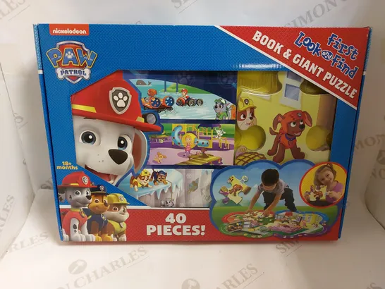 PAW PATROL BOOK AND GIANT PUZZLE - 18 MONTHS+