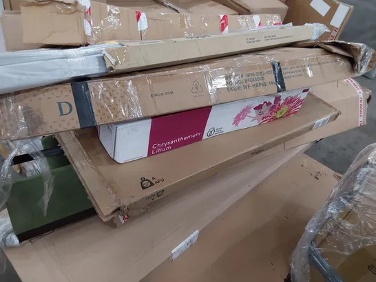 PALLET OF ASSORTED BOXED FURNITURE PARTS 