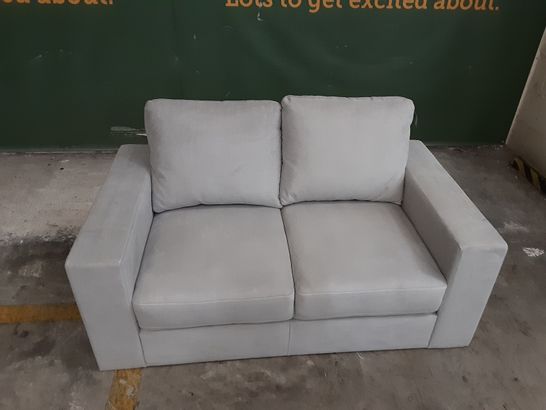 DESIGNER GREY FABRIC 2-SEATER SOFA 