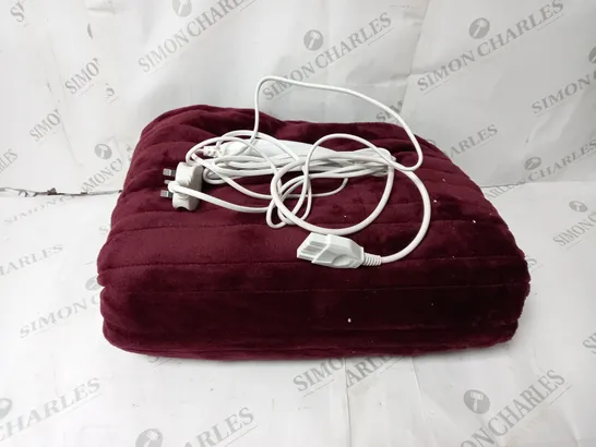 COZEE HOME HEATED THROW IN PLUM 