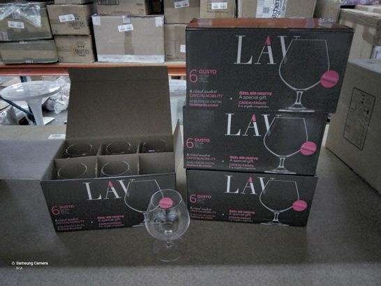 LOT OF 4 BOXES OF LAV GUSTO GLASSES