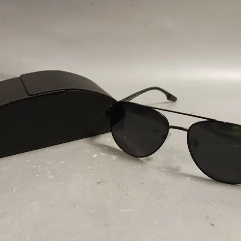 PRADA BLACK FRAMED AVIATOR SUNGLASSES 