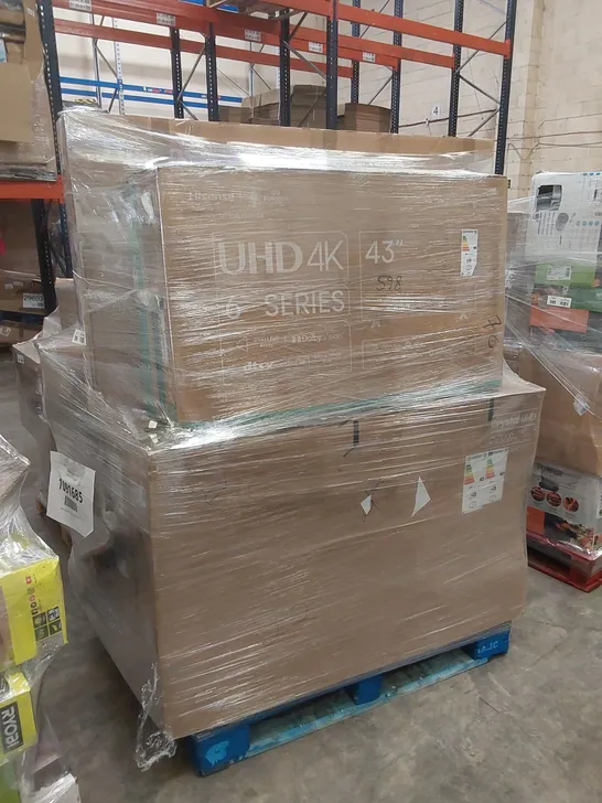 PALLET OF APPROXIMATELY 11 UNPROCESSED RAW RETURN TELEVISIONS TO INCLUDE;