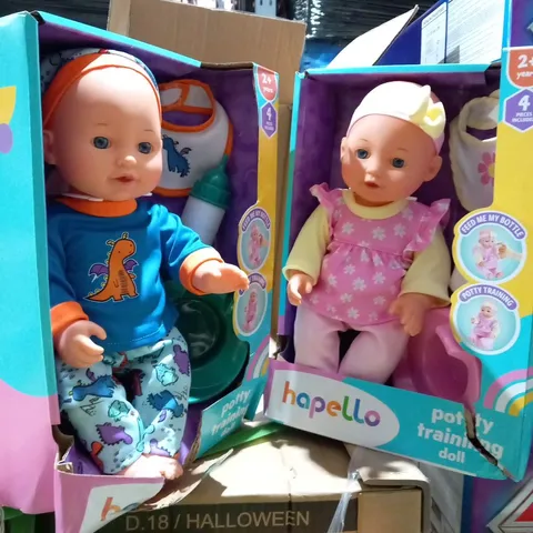 R BOXED HAPELLO 12" POTTY TRAINING DOLLS