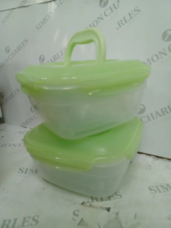 BOXED 10 PIECE PLASTIC GREEN LID SET