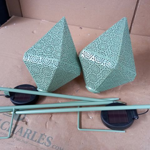 LUXFORM MARRAKESH SOLAR SET OF 2 STAKE LIGHTS -- OLIVE COLOUR