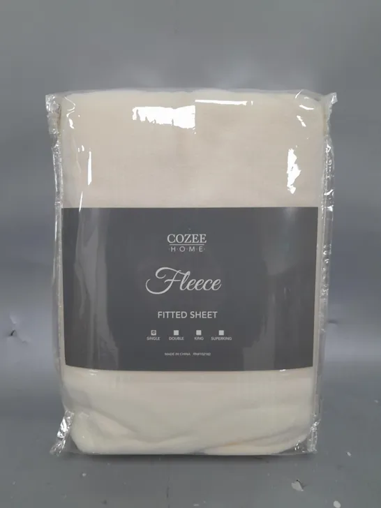 COZEE HOME FELLECE FITTED SHEET IVORY - SINGLE