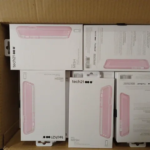 LOT OF APPROXIMATELY 79 BRAND NEW BOXED TECH 21 EVO MESH CASE WITH 9.9FT 3-LAYER DROP PROTECTION FOR IPHONE X T21-5937 PINK