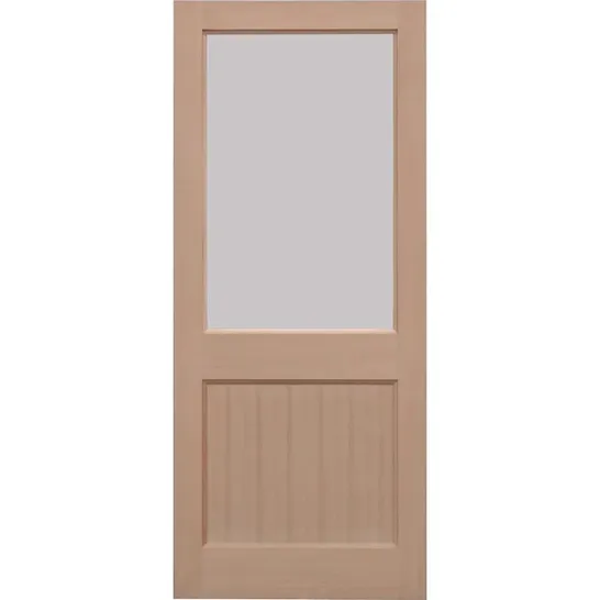 BOXED 2XG UNFINISHED HEMLOCK EXTERNAL DOOR // SIZE UNSPECIFIED 