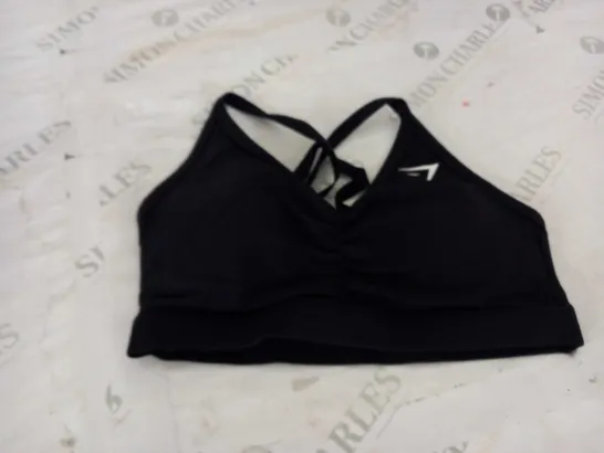 GYMSHARK BLACK SPORTS BRA SIZE XS