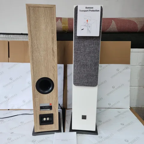 DALI OBERON 5 PAIR OF FLOOR STANDING SPEAKERS - LIGHT OAK - COLLECTION ONLY