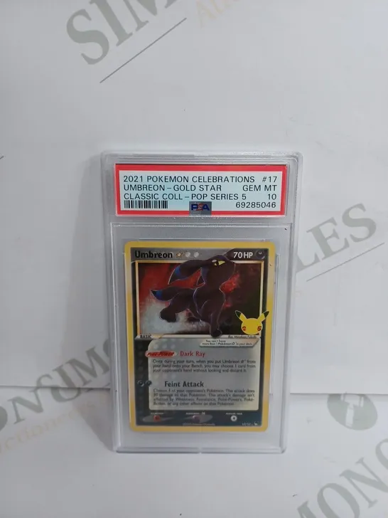 PSA 2021 POKEMON CELEBRATIONS UMBREON - GOLD STAR 