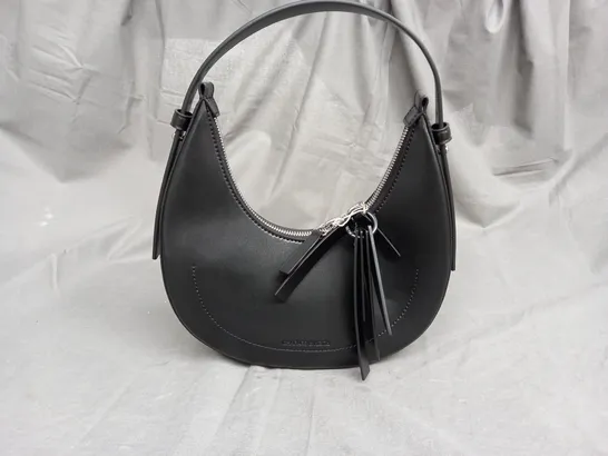 CHARLES & KEITH BLACK SHORT STRAP HAND BAG