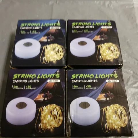 LOT OF 4 8M CAMPING STRING LIGHTS