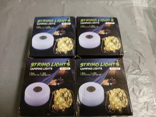 LOT OF 4 8M CAMPING STRING LIGHTS