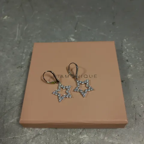 DIAMONIQUE STAR DROP EARRINGS 