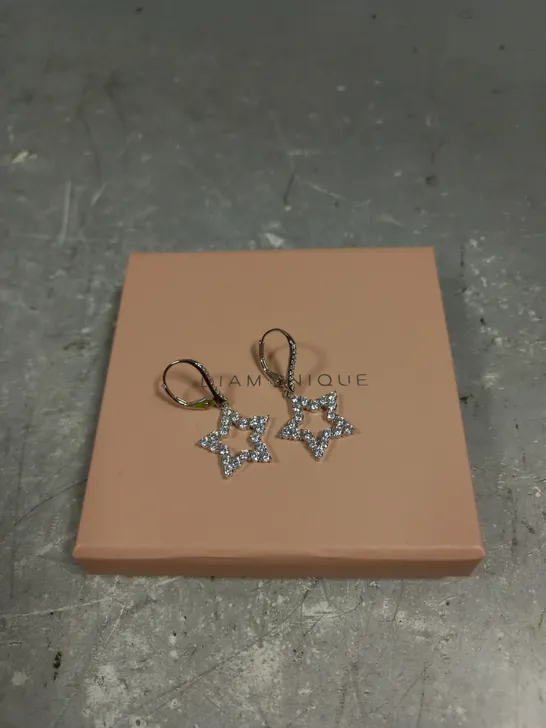 DIAMONIQUE STAR DROP EARRINGS 