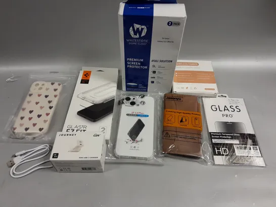 APPROXIMATELY 15 ASSORTED SMARTPHONE/TABLET ACCESSORIES TO INCLUDE SCREEN PROTECTORS, CASES, WIRELESS CHARGERS ETC 