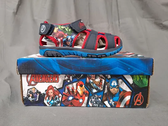 BOXED PAIR OF MARVEL AVENGERS SANDALS FOR KIDS IN MULTICOLOUR UK SIZE 8