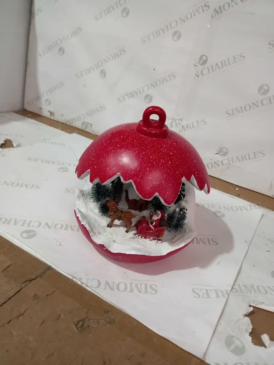 SANTAS EXPRESS PRE-LIT SPHERE WITH CHRISTMAS CHARACTER SCENE