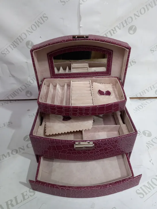 PURPLE JEWELLERY STORAGE BOX 