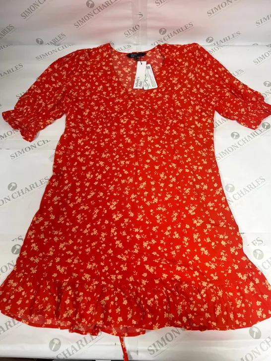 NOBODY’S CHILD LENZING PETITE DELILAH MINI DRESS IN RED SIZE 14