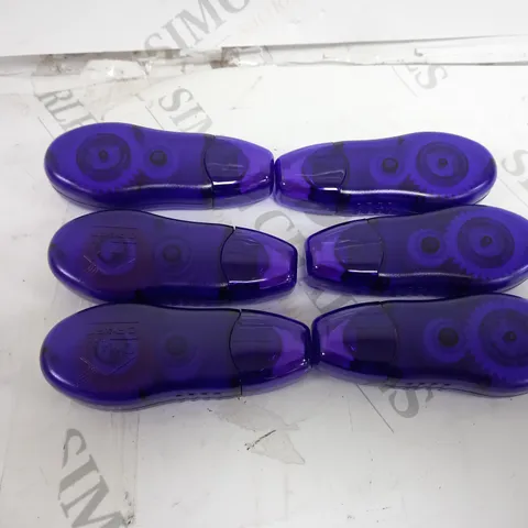 5 PACKS OF 6 PURPLE PERMANENT TAPE ROLLERS