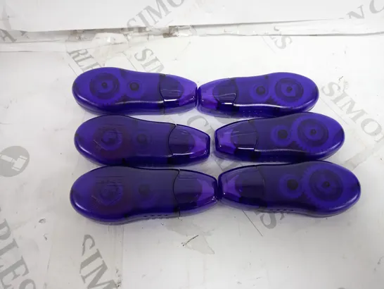 5 PACKS OF 6 PURPLE PERMANENT TAPE ROLLERS