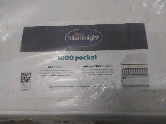 QUALITY BAGGED SILENTNIGHT 180CM SUPERKING SIZED 1000 POCKET TUFTED MIRAPOCKET MATTRESS 